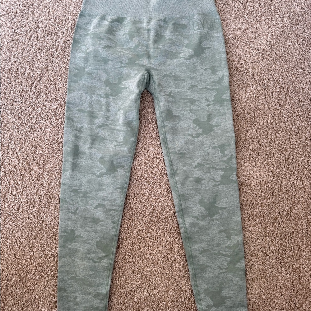 Gymshark Green Camouflage Leggings